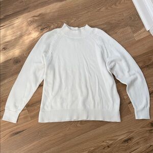 Quince White Crew Neck Sweater